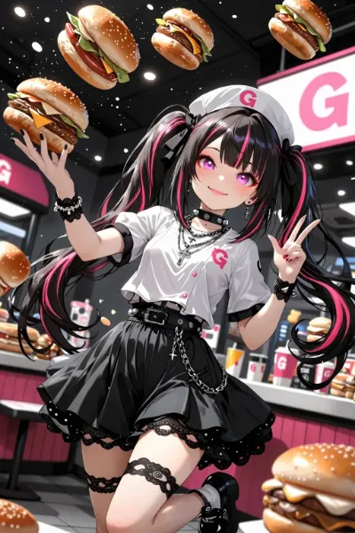 あやしいバーガー店