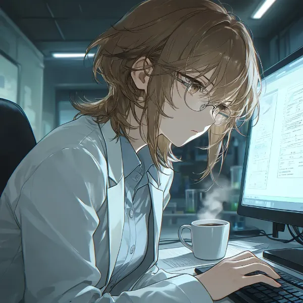 うちのこアンジェリカ　研究職で残業