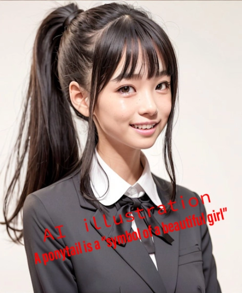 ポニーテール美少女