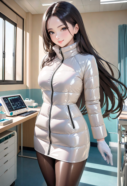 ダウンコートの女医さん