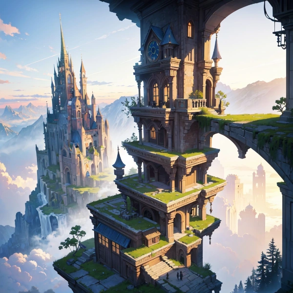 空中都市の一画