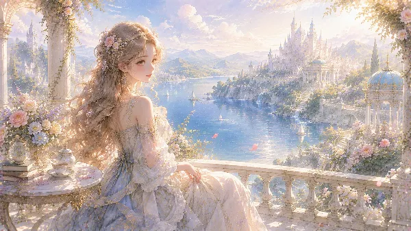 幻想の湖畔で花の王女が夢見る午後