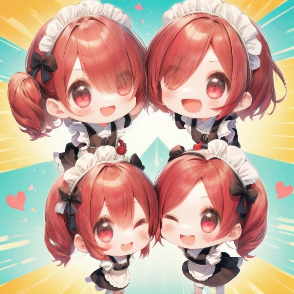 ワインレッドなメイドちゃん④