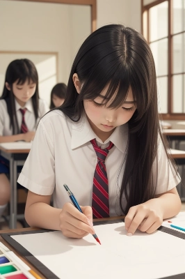 絵を描く