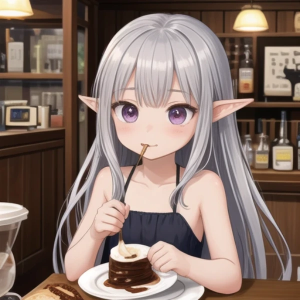 エルフ少女の甘いひと時