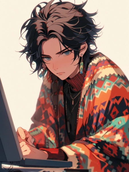 柄服を着て仕事をしている人たち