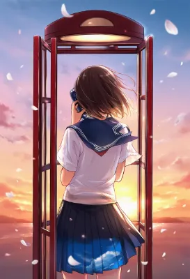 電話中