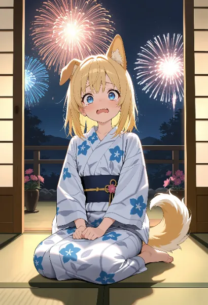 大きな音が怖い犬耳娘ちゃん