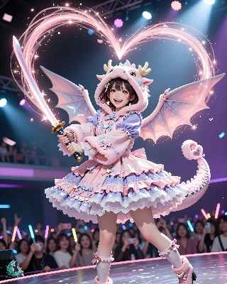 ピンクドラゴンアイドルの魔法ステージ