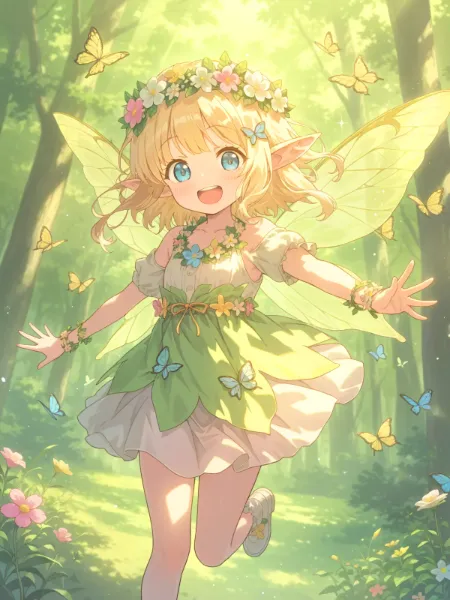 forest sunlight fairy