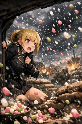 前線に降る雛あられ