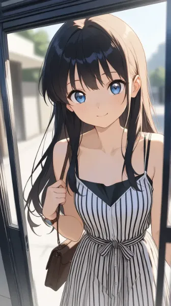 縦縞ファッション