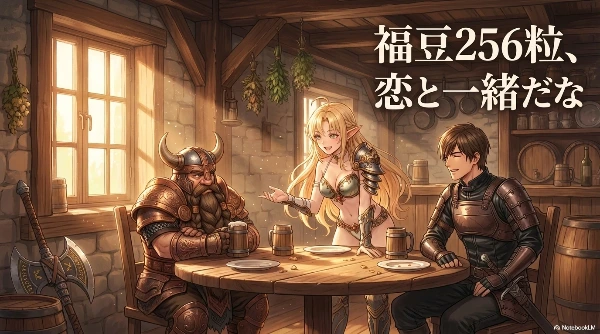 福豆256粒と一緒だぞ