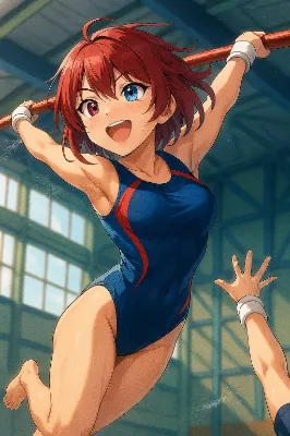 【過去画像リメイク企画 19】 器械体操する少女たち