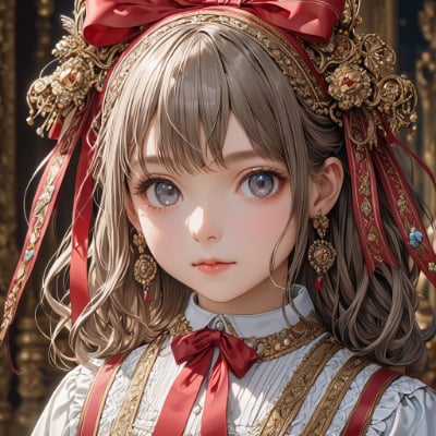 お題：リボン（少女）