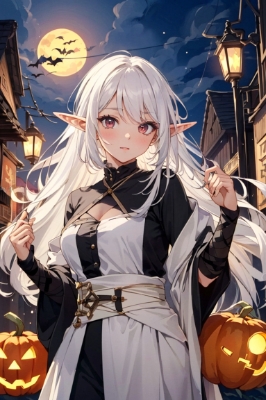 ハロウィンとエルフの少女