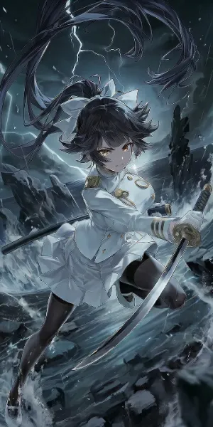 剣で戦う迫力あるカッコいいアズールレーンの高雄！！