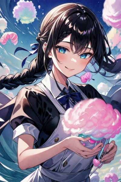 わたあめを作らせていただきますね