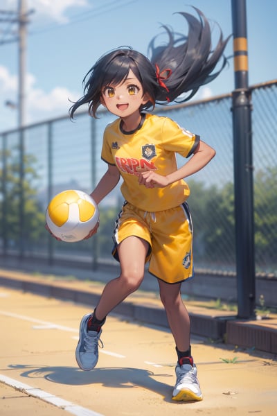 ドッジボールをするうちの娘たち（総督令嬢）