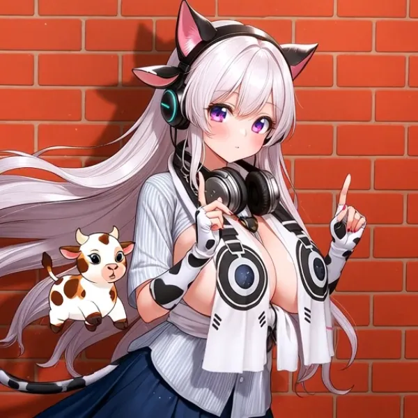 猫耳ヘッドフォンと首掛けヘッドホンとヘッドフォン手ぬぐい