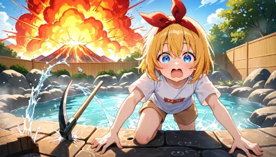 温泉掘ったら火山が爆発したー