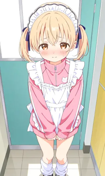 ジャージメイドの女の子