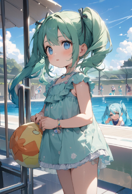 プールの可愛い天使ちゃん２