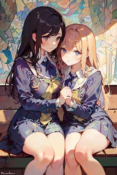 薔薇の蕾と百合