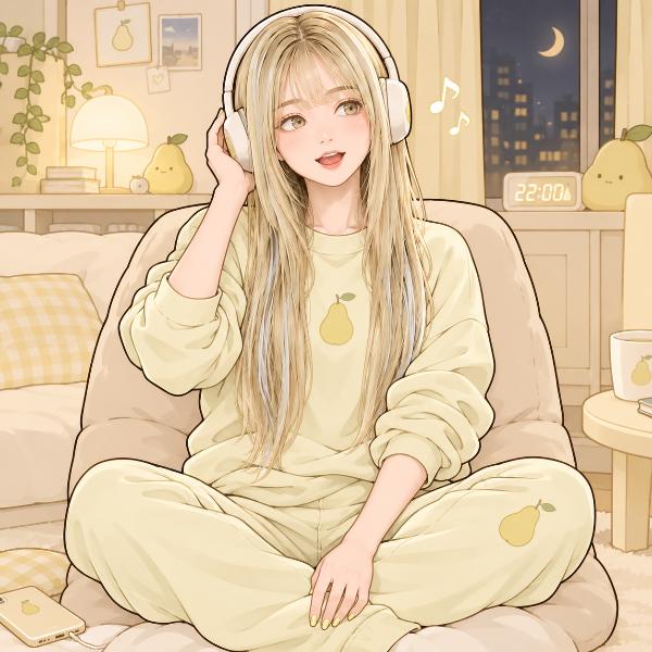 音楽聴きながら口ずさむうららちゃん🍐