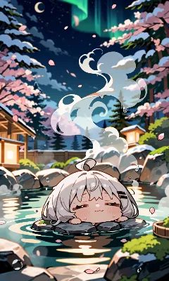 温泉を堪能