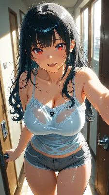 汗に濡れた赤い瞳の少女との出会い