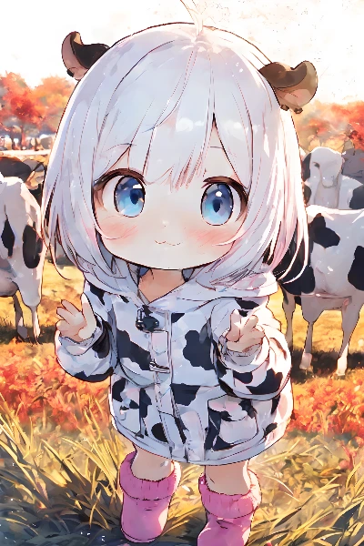 放牧場で牛を見よう