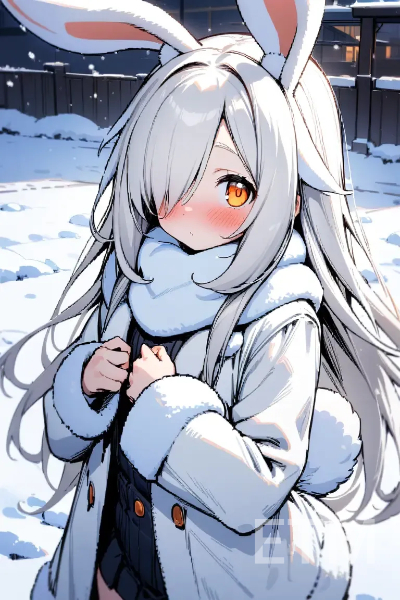 ケモミミ娘　雪兎