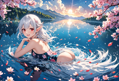 水着のエルフ