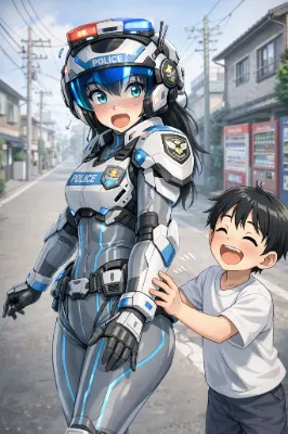 最新ハイテク装備の警官、下町勤務で凶悪犯（？）に襲われる