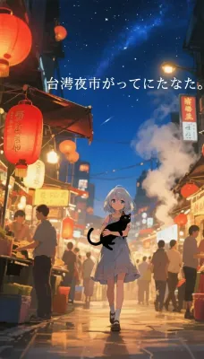 台湾夜市がってにたなた。
