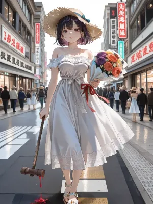 花束と大槌の街角の秘密