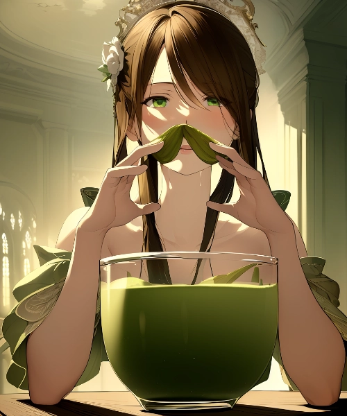 「青汁が鼻につきましたわ」