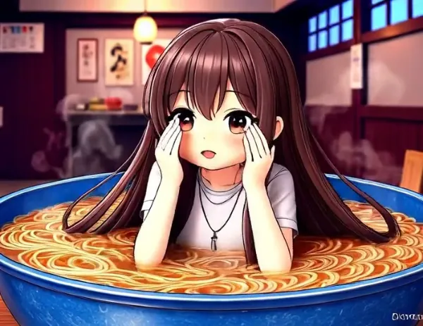 顔を洗うラーメンの精