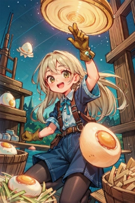 お題の「蕎麦」「てぶくろ」「たまごかけごはん」「ＵＦＯ」ですね、はい、一丁上がり～