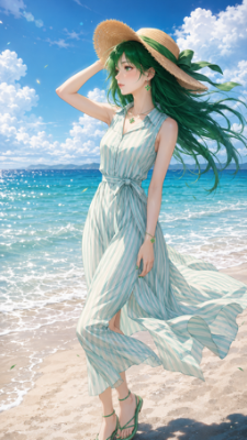 海と緑ちゃん💚
