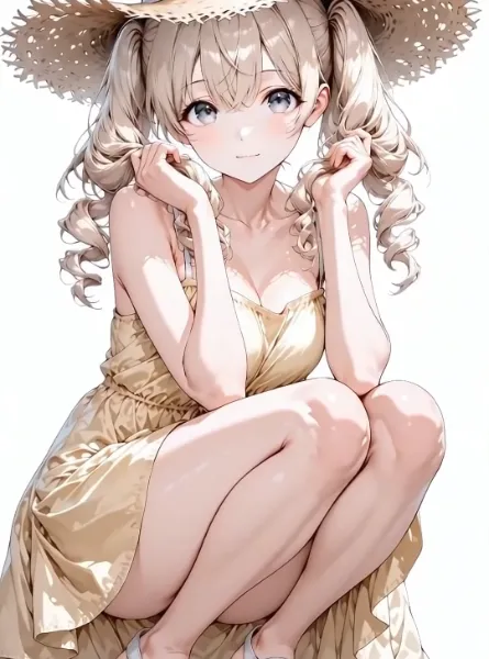 麦わら帽子の少女
