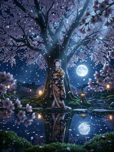 月下の桜に秘められた約束