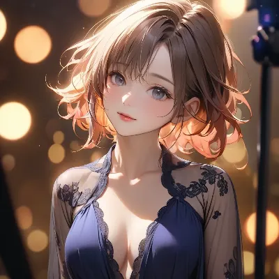 夜の光に浮かぶ微笑み