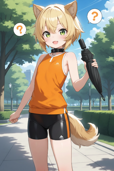 折り畳み傘をはじめて見たわんこ