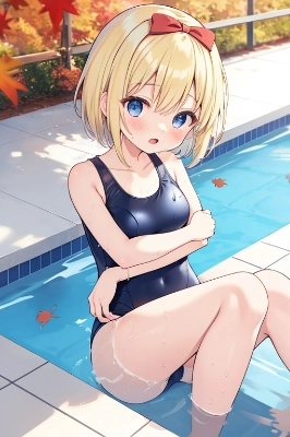 この季節に外で水泳は寒いんだけど・・・