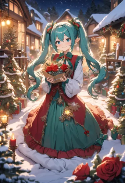 赤い薔薇のクリスマス