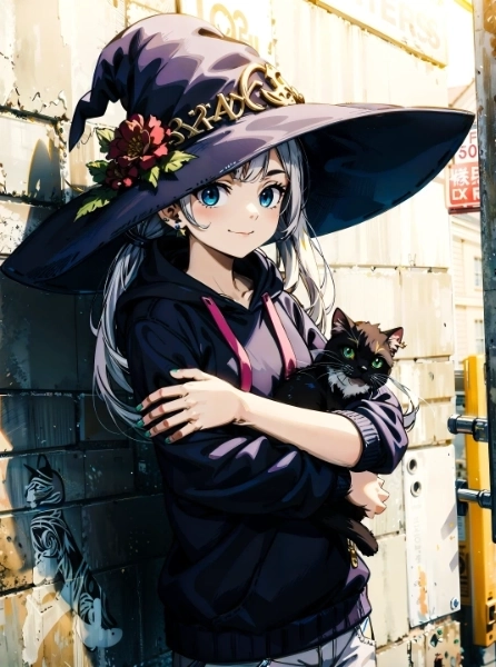 A Witch and Her Cat Moment