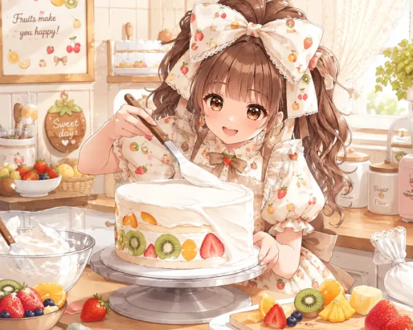 フルーツケーキ完成まであともう少し