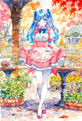 秋の庭園のサムネイル